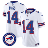 stefon diggs 14 buffalo bills 50th charging logo patch game men jersey white