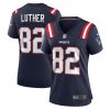 t j luther 82 new england patriots women team game jersey navy