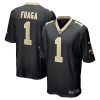 taliese fuaga new orleans saints 2024 nfl draft first round pick player game jersey black