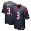 tank dell 3 houston texans men game jersey navy