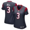 tank dell 3 houston texans women team game jersey navy