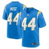 tanner muse 44 los angeles chargers men game jersey powder blue