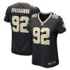 tanoh kpassagnon 92 new orleans saints womens game jersey black