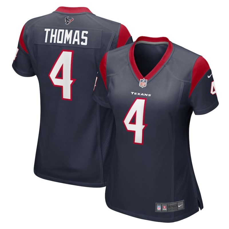 tavierre thomas 4 houston texans women team game jersey navy