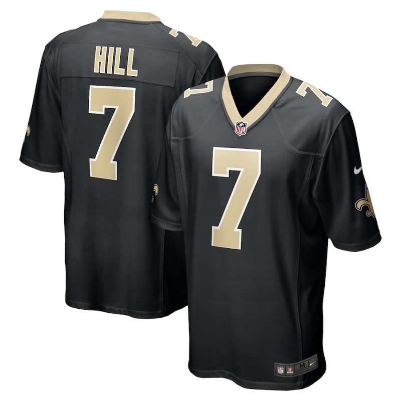 taysom hill 7 new orleans saints mens team game jersey black