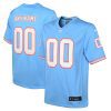 tennessee titans custom youth oilers throwback game jersey light blue