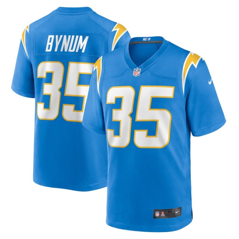 terrell bynum 35 los angeles chargers men game jersey powder blue