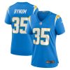 terrell bynum 35 los angeles chargers women team game jersey powder blue