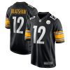 terry bradshaw 12 pittsburgh steelers mens game player jersey black