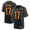 terry mclaurin 17 washington commanders game youth jersey black