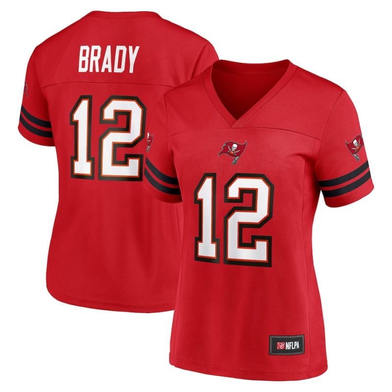 tom brady 12 tampa bay buccaneers women game jersey red