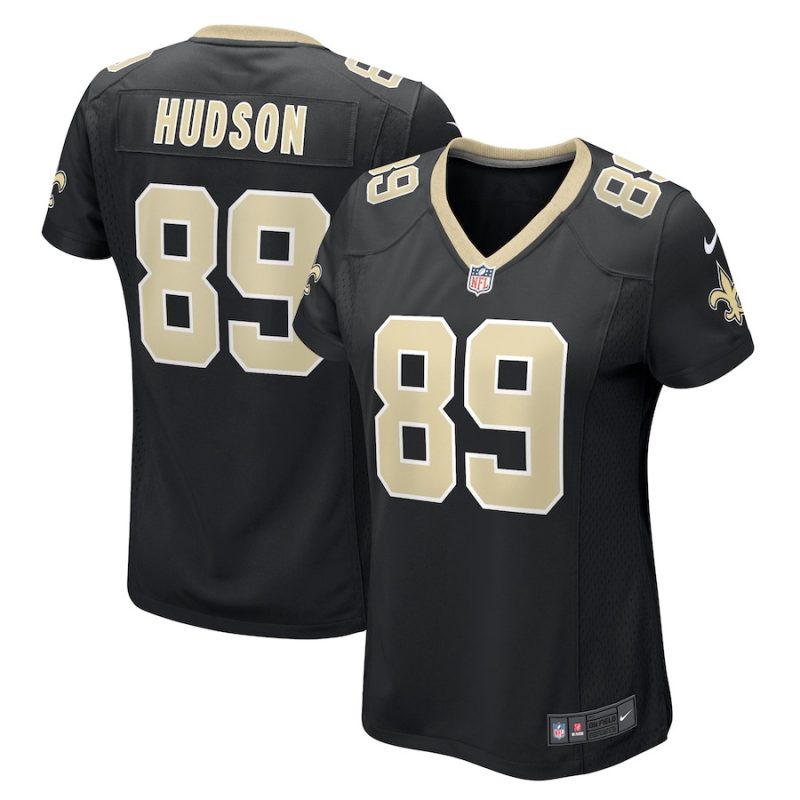 tommy hudson 89 new orleans saints womens game jersey black