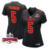 tommy townsend 5 kansas city chiefs super bowl lviii champions 4 stars patch fashion game women jersey carbon black