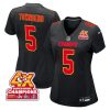 tommy townsend 5 kansas city chiefs super bowl lviii champions 4x fashion game women jersey carbon black