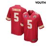 tommy townsend 5 kansas city chiefs super bowl lviii patch game youth jersey red