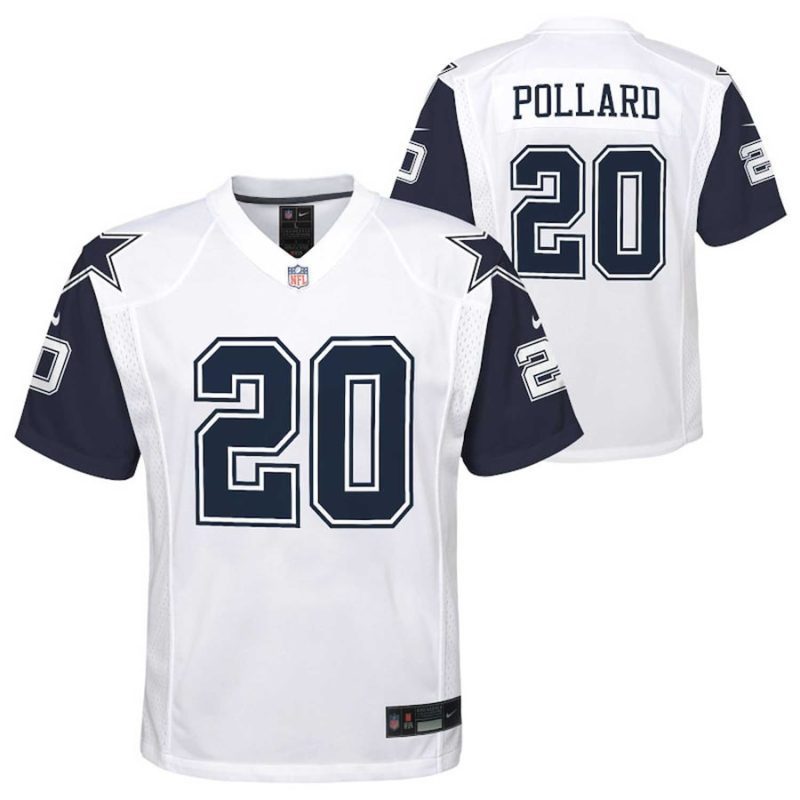 tony pollard 20 dallas cowboys youth alternate game jersey white