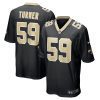 trai turner 59 new orleans saints mens game jersey black