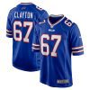 travis clayton 67 buffalo bills game men jersey royal