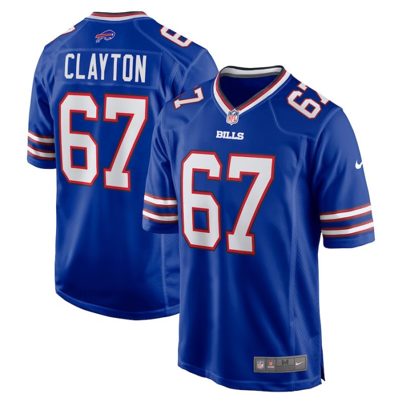 travis clayton 67 buffalo bills game men jersey royal