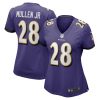 trayvon mullen jr 28 baltimore ravens women team game jersey purple