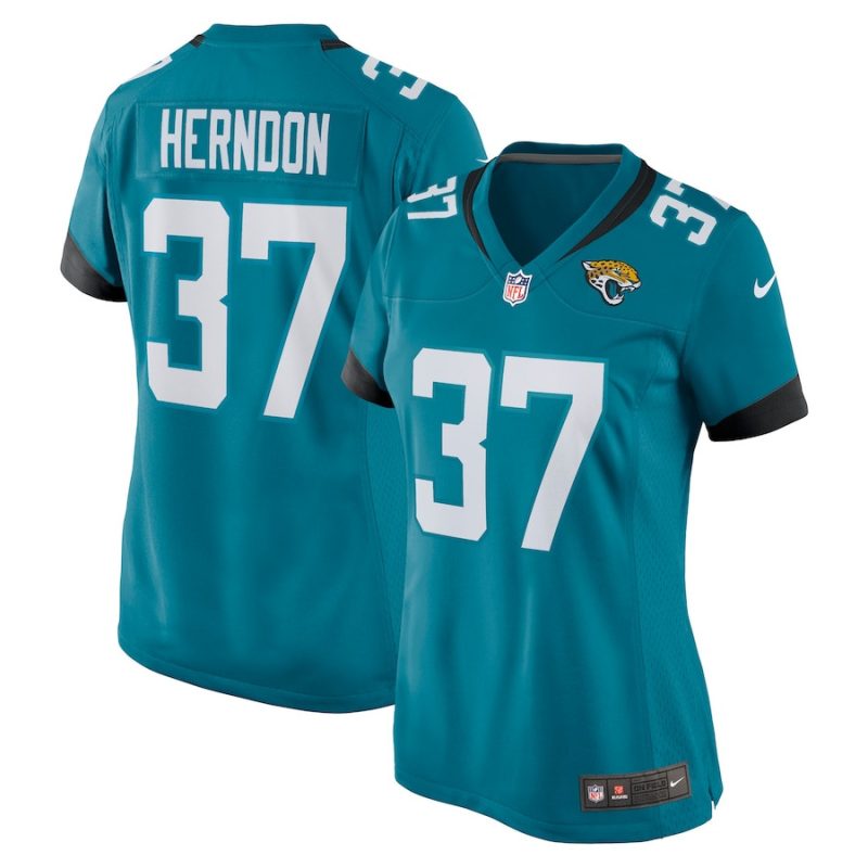 tre herndo 37 jacksonville jaguars womens game jersey teal