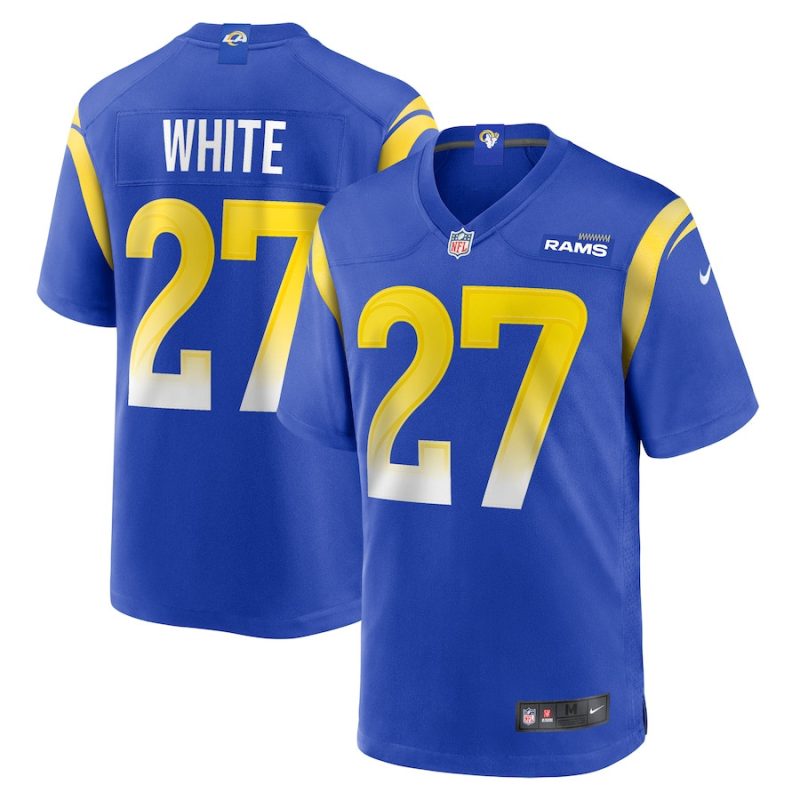 tredavious white 27 los angeles rams team game men jersey royal