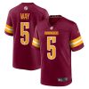 tress way 5 washington commanders men game jersey burgundy