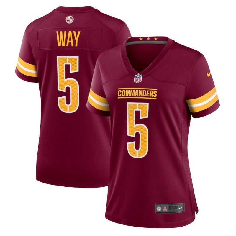 tress way 5 washington commanders women game jersey burgundy