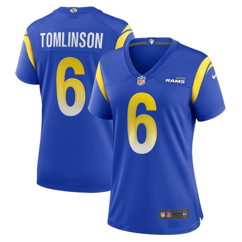 trevius hodges tomlinson 6 los angeles rams game women jersey royal