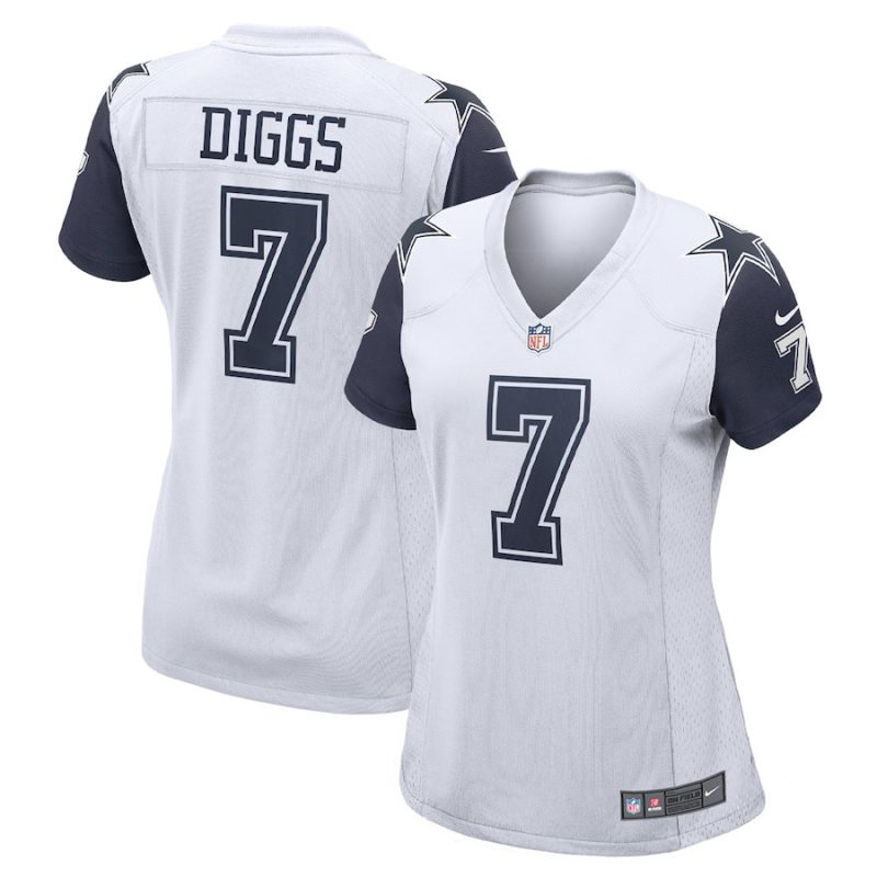 trevon diggs 7 dallas cowboys women team game jersey white