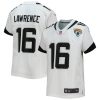 trevor lawrence 16 jacksonville jaguars youth game jersey white