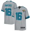 trevor lawrence 16 jacksonville jaguars youth inverted team game jersey silver