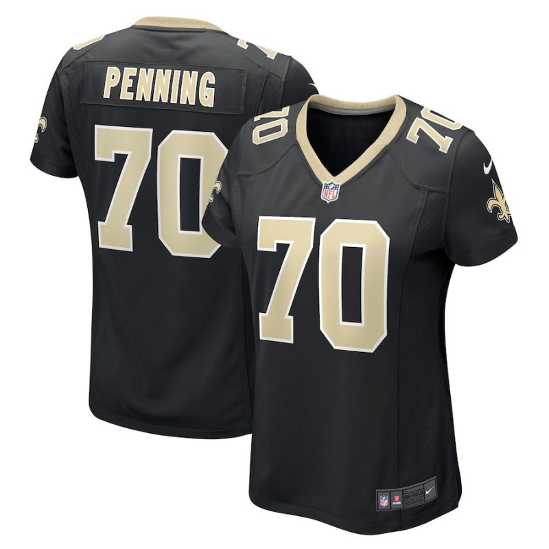 trevor penning 70 new orleans saints women game jersey black