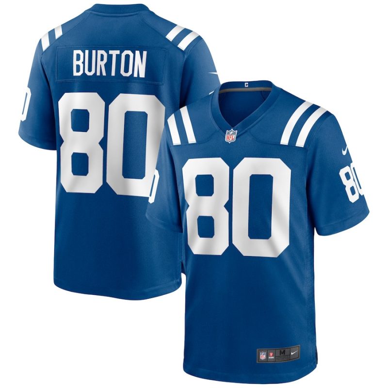 trey burton 80 indianapolis colts men game jersey royal