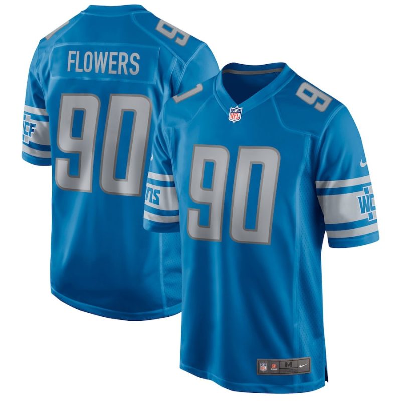 trey flowers 90 detroit lions men game jersey blue