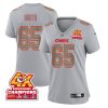 trey smith 65 kansas city chiefs super bowl lviii champions 4x atmosphere fashion game women jersey gray