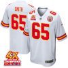 trey smith 65 kansas city chiefs super bowl lviii champions 4x game men jersey white