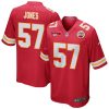 truman jones 57 kansas city chiefs afc champions patch game men jersey red