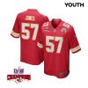 truman jones 57 kansas city chiefs super bowl lviii champions 4 stars patch game youth jersey red