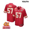 truman jones 57 kansas city chiefs super bowl lviii champions 4x game youth jersey red