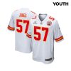 truman jones 57 kansas city chiefs super bowl lviii patch game youth jersey white