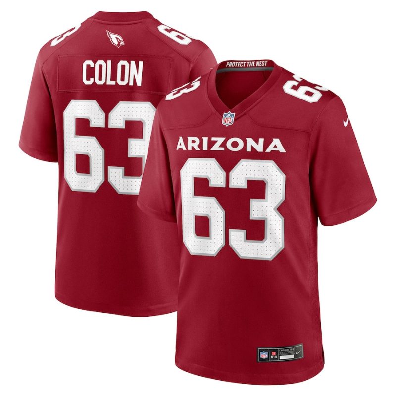 trystan colon 63 arizona cardinals men team game jersey cardinal