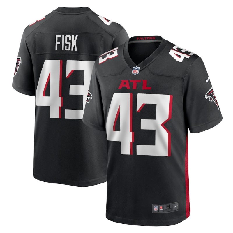 tucker fisk 43 atlanta falcons game men jersey black