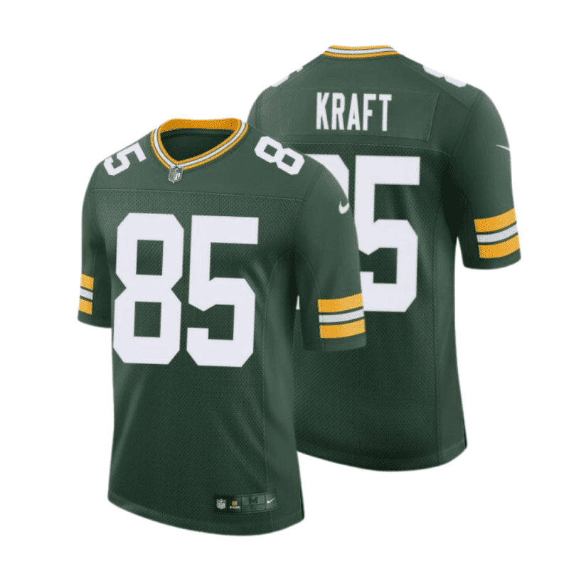 tucker kraft 85 green bay packers men home limited jersey green