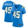 tuli tuipulotu 45 los angeles chargers women game jersey powder blue