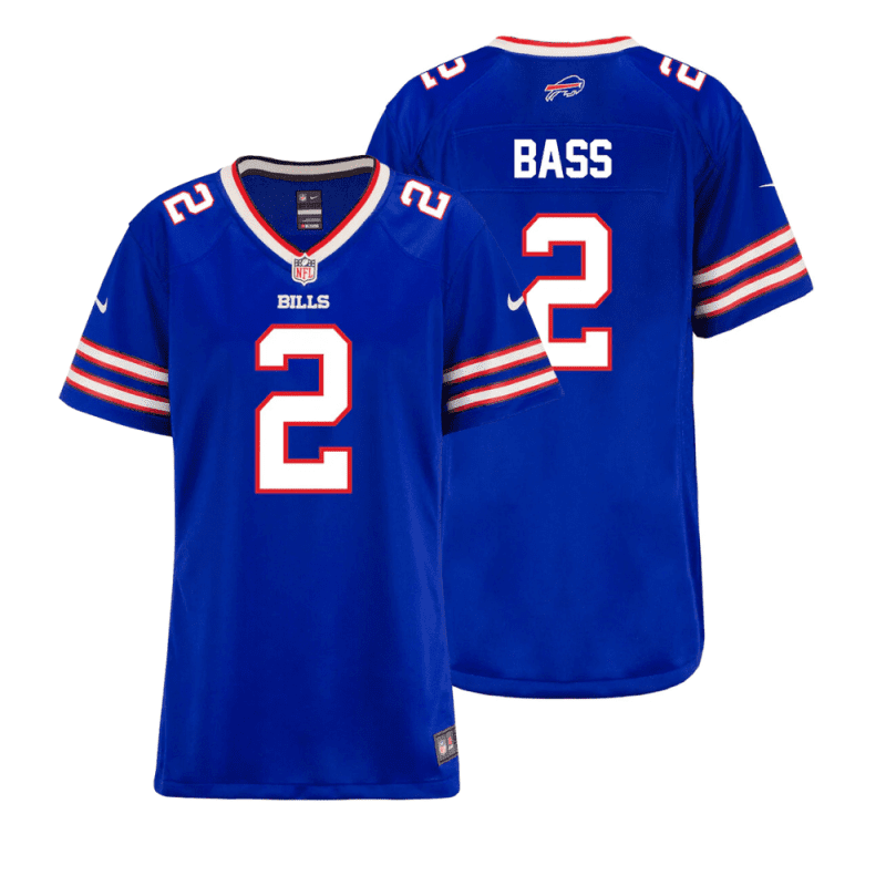 tyler bass 2 buffalo bills women home game jersey royal