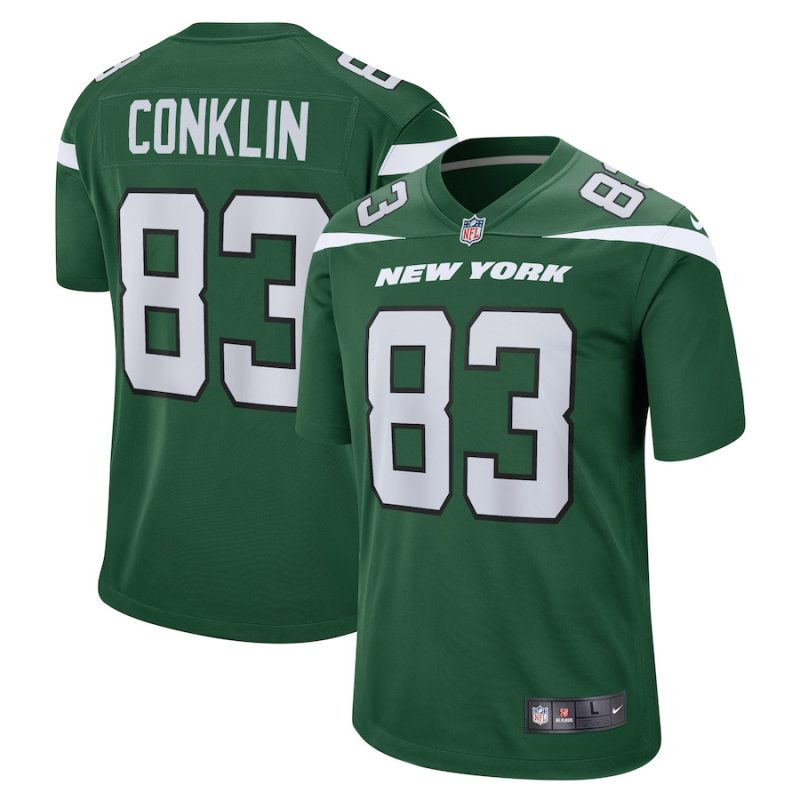 tyler conklin 83 new york jets men game jersey gotham green