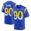 tyler davis 90 los angeles rams team game men jersey royal