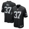 tyler hall 37 las vegas raiders men team game jersey black