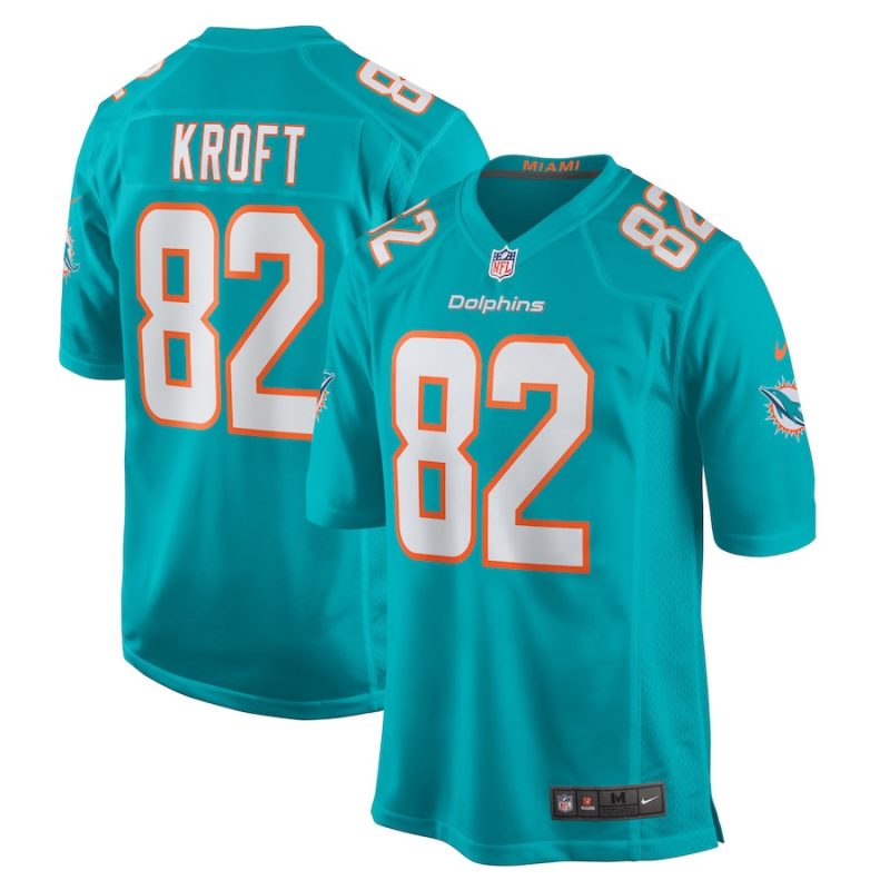 tyler kroft 82 miami dolphins men team game jersey aqua